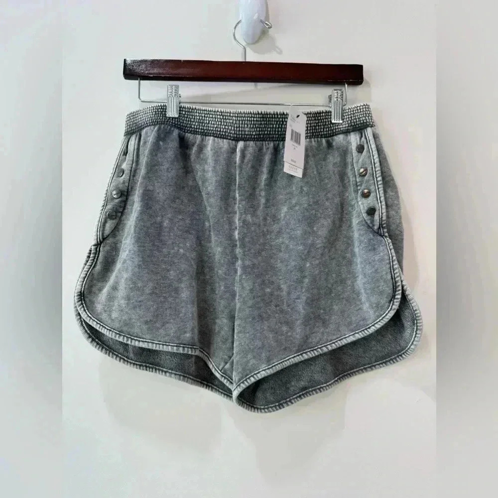 Guess Women's Mini Dark Dye Wash Tracksuit Shorts - Size M